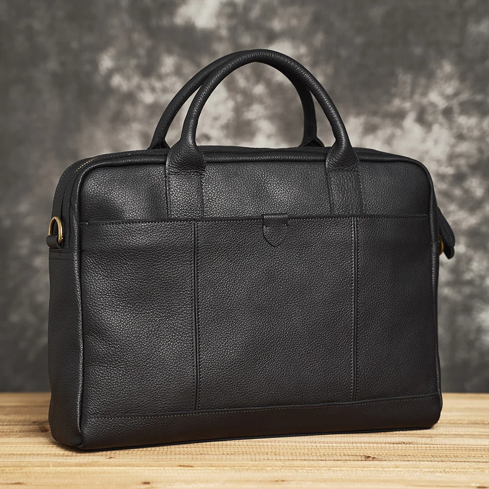 ZRCX Genuine Leather Business Men's Briefcase  Original Casual Handbag Men'S Shoulder Bag High Quality For 14 Inch Laptop Bag 4
