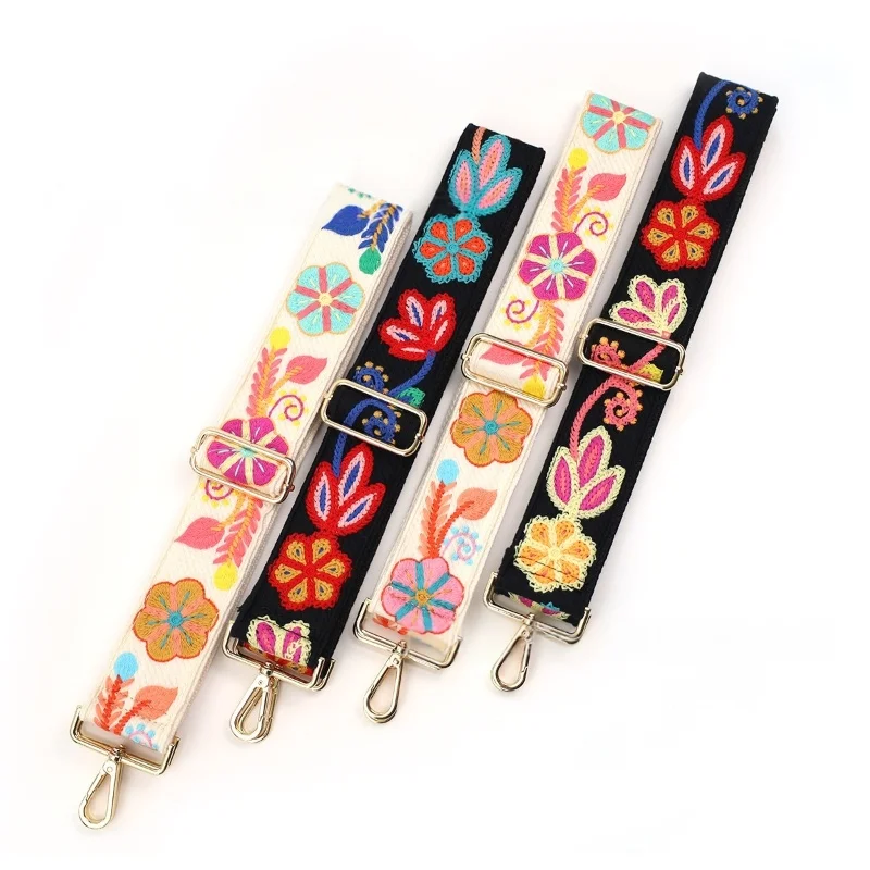 Vintage Style DIY Embroidery Shoulder Strap Multi-purpose Fashion Handbag Accessory Adjustable Comfortable Purse Strap