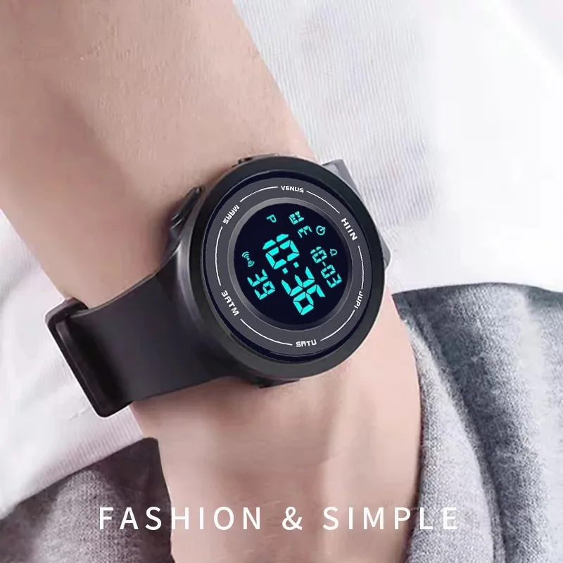 Luminous Watches Mens Electronic Watch Watches Waterproof Swim Outdoor Sport Wristwatch Silicone Fashion Hours Relojes Reloj 2