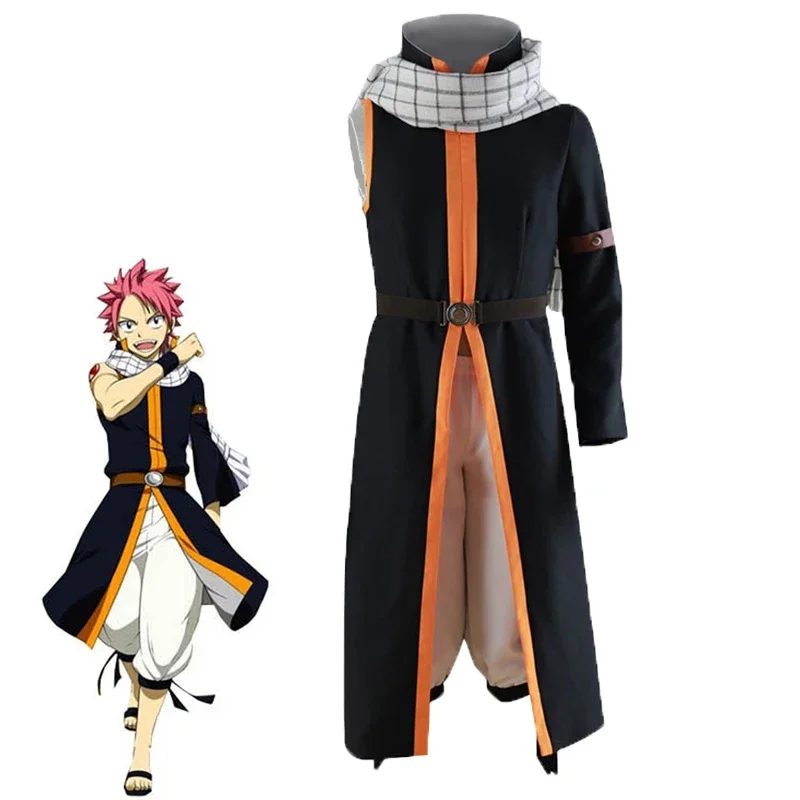 

Anime Game FAIRY TAIL Cosplay Etherious Natsu Dragneel Costume Adult Men Women Halloween Stage Show Clothes