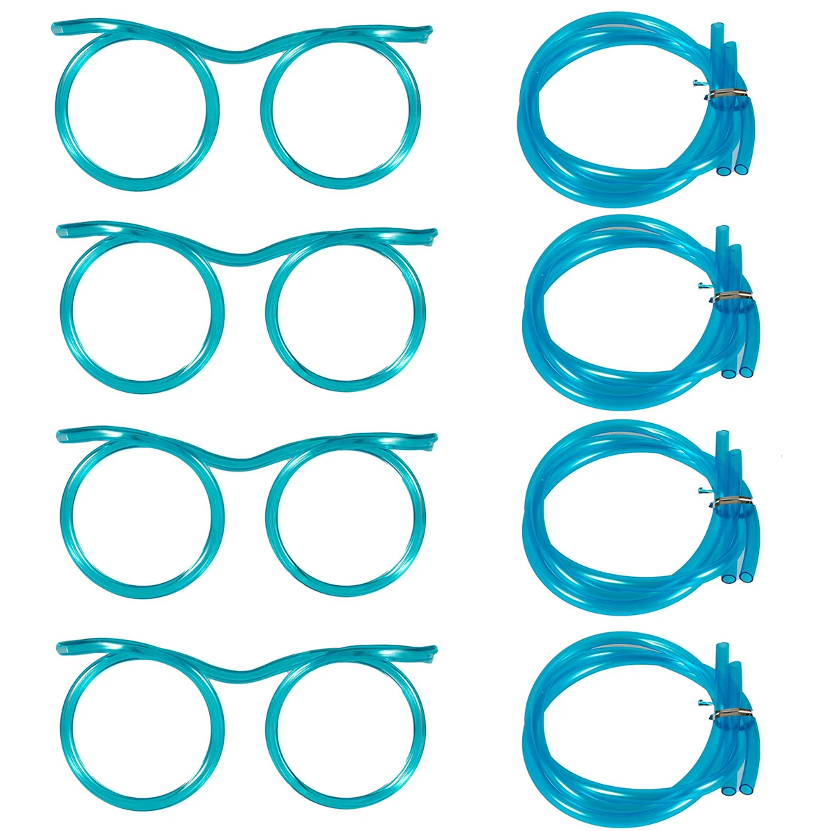 1Pcs Straw Glasses Funny Soft PVC Glasses Flexible Drinking Straws Kids Party Supplies Bar Supplies Creativity Toy Kids Gift