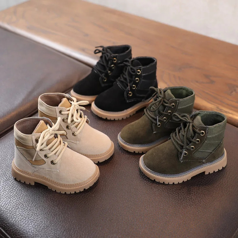 

Botines Kid Ankle Boot 2023 Winter New British Boy Short Boot Cow Rib Sole Single Boot Casual Sports Shoe Kid Shoe Fashion Boot