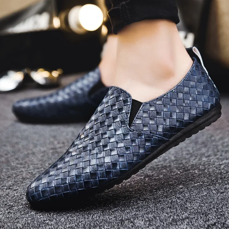 Men's Casual Leather Shoes Spring/Autumn Ventilate Men Loafers Shoes Driving Man Shoe 3