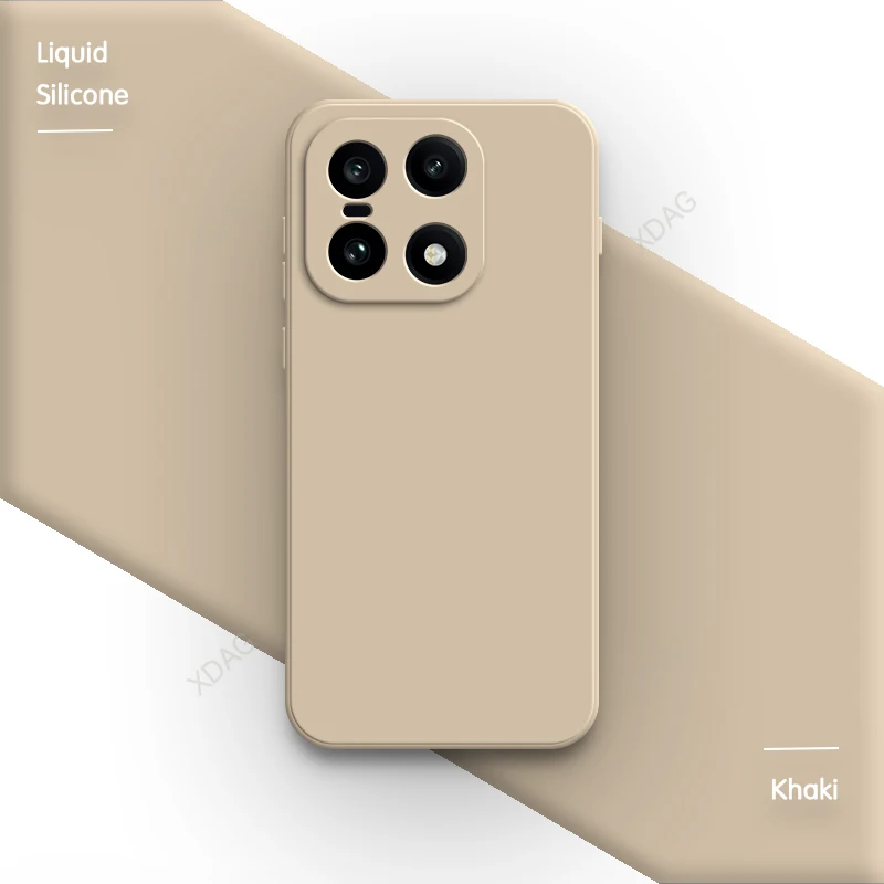 Premium Soft Liquid Silicone Phone Case with Lens Protection - Sleek Straight Edge Design