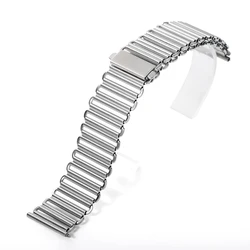 Elegant 316L Stainless Steel Quick Release Bracelet - 20mm (Silver)