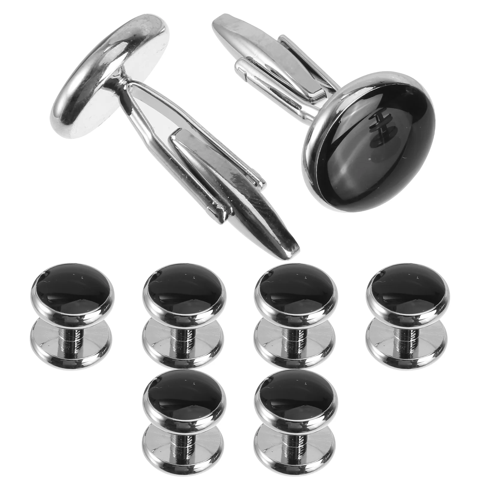 

8 Pcs Cufflinks Suit Button Office Business Blouse Sleeve Copper Male Jewelries
