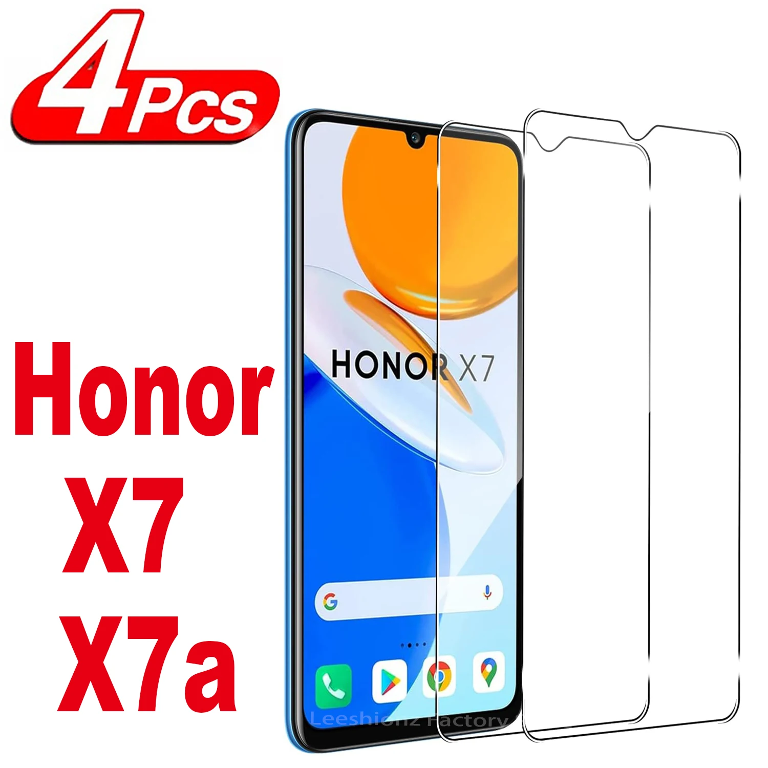 2/4Pcs Screen Protector Glass For Honor X7 X7a Tempered Glass Film