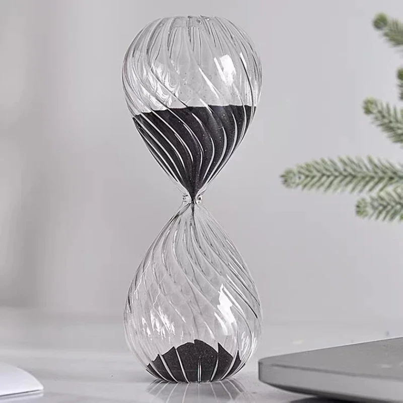 5-30 Minutes Hourglass Screw Thread Glass Sand Clock Sandglass Modern Creative Timer Home Decoration Timekeeper Handmade Crafts 2