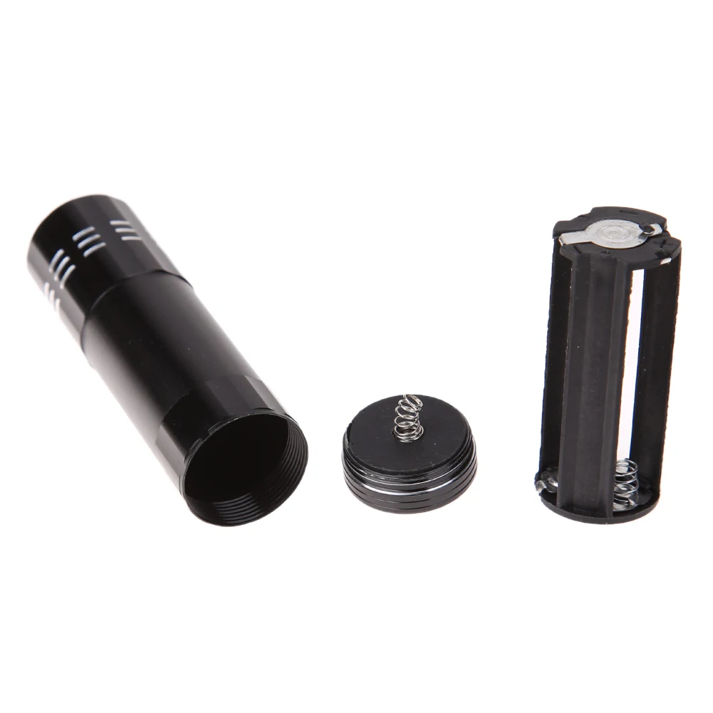 Mini UV ULTRA VIOLET 9 LED Flashlight Torch 4.5v Light Waterproof Aluminum Lamp Outdoor Portable Tactical Lighting Tool UV Lamp
