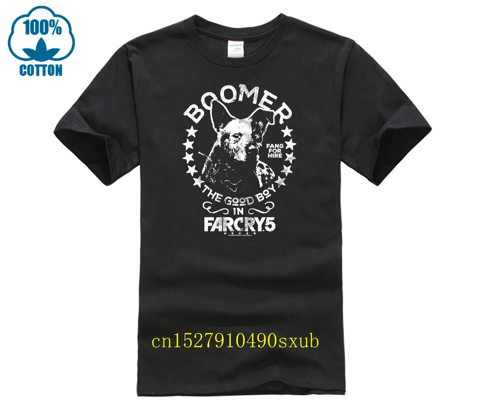 Far Cry 5 New Dawn Boomer Fang Per Noleggio T-Shirt Da Uomo Ubisoft Dog Good Boy