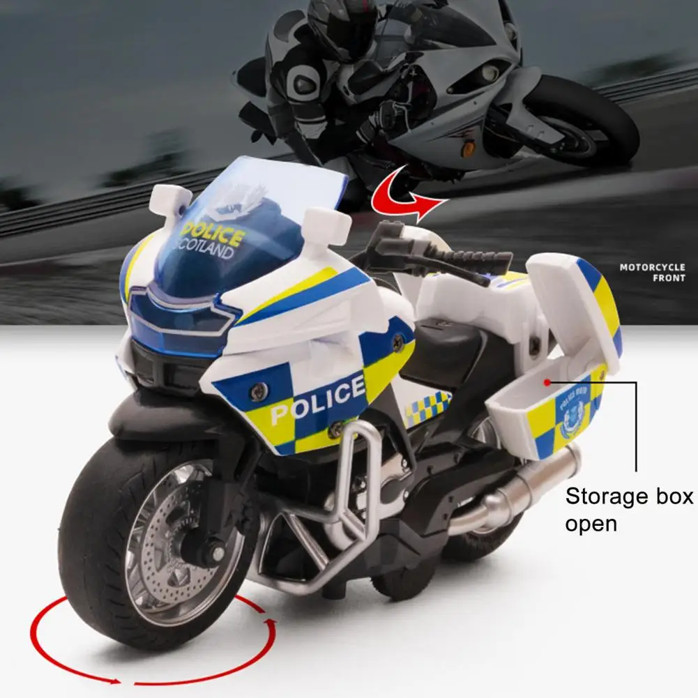

Dropshipping!Auto Toy Detailed Novelty Alloy Cavalry Patrol Police Car Toy for Desktop Decoration