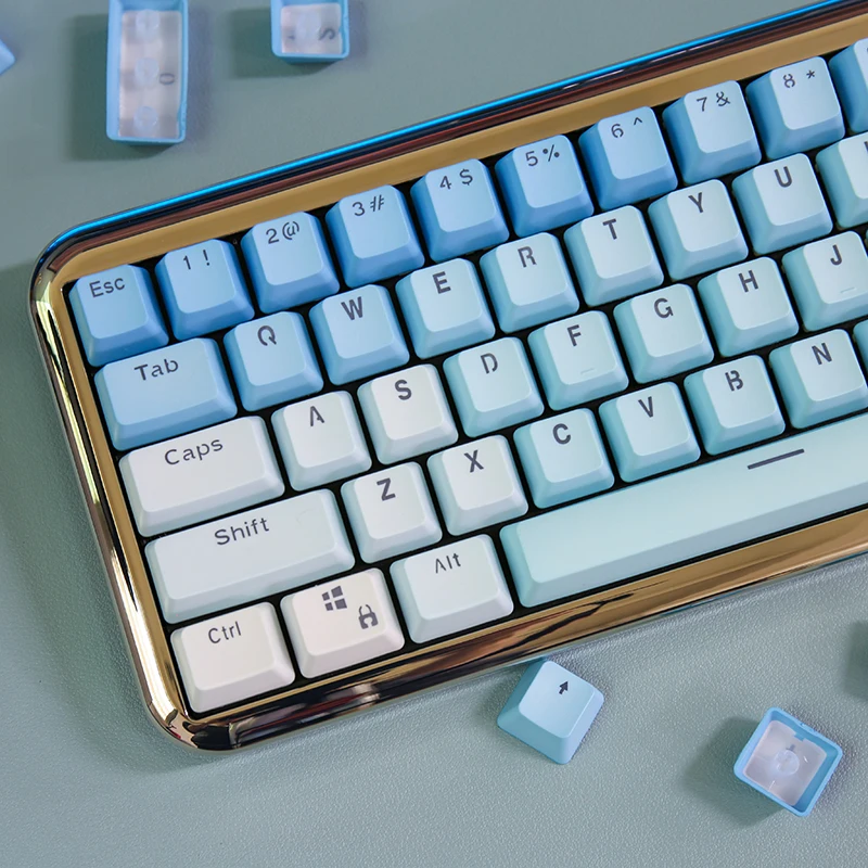 Mechanical Keycap 104 Keys Sunset Gradient Backlit Keycaps Thick PBT