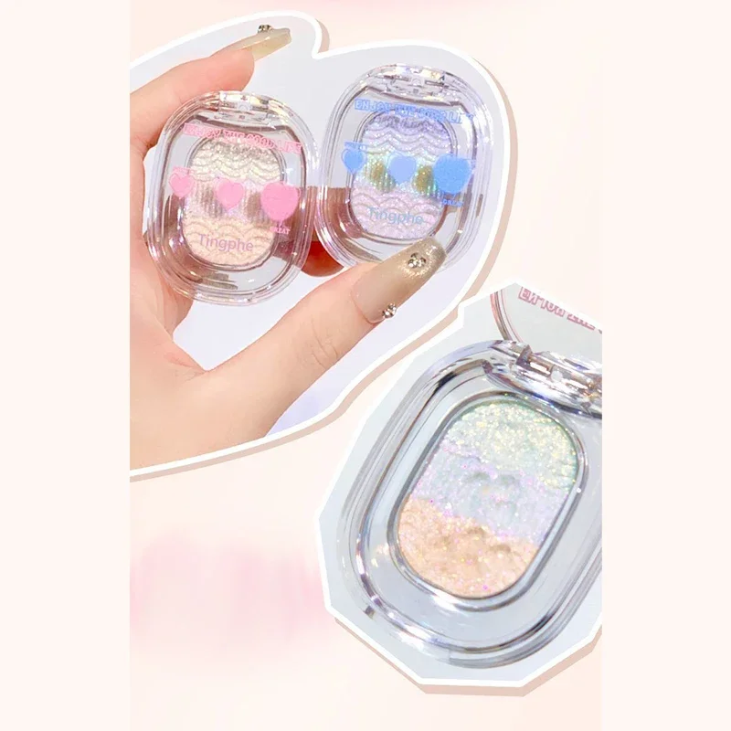 Glitter Eyeshadow Highlighter Mashed Potato High Gloss Shiny Crystal Brightening Bronzer Highlight Makeup Waterproof Chameleon 5