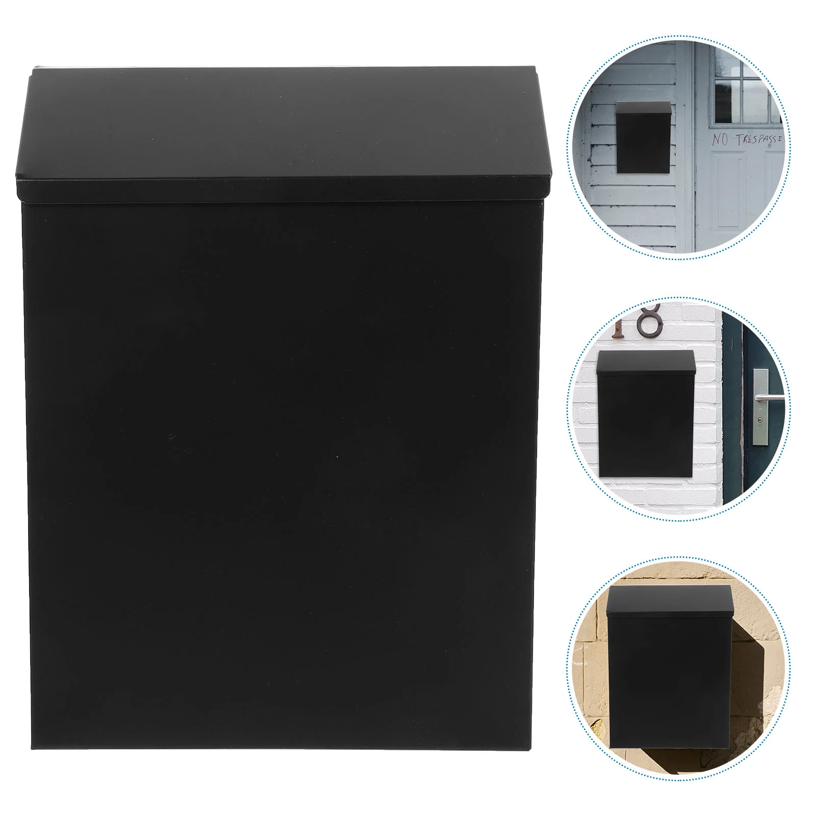 

Wall Mount Mailbox Post Box Outdoor Suggestion Box House Outside Mounted Mailbox