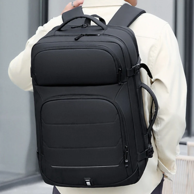 USB 충전 포트 노트북 가방, 확장 가능한 배낭, 방수 비즈니스 국기 여행 가방, 17 인치, 40L