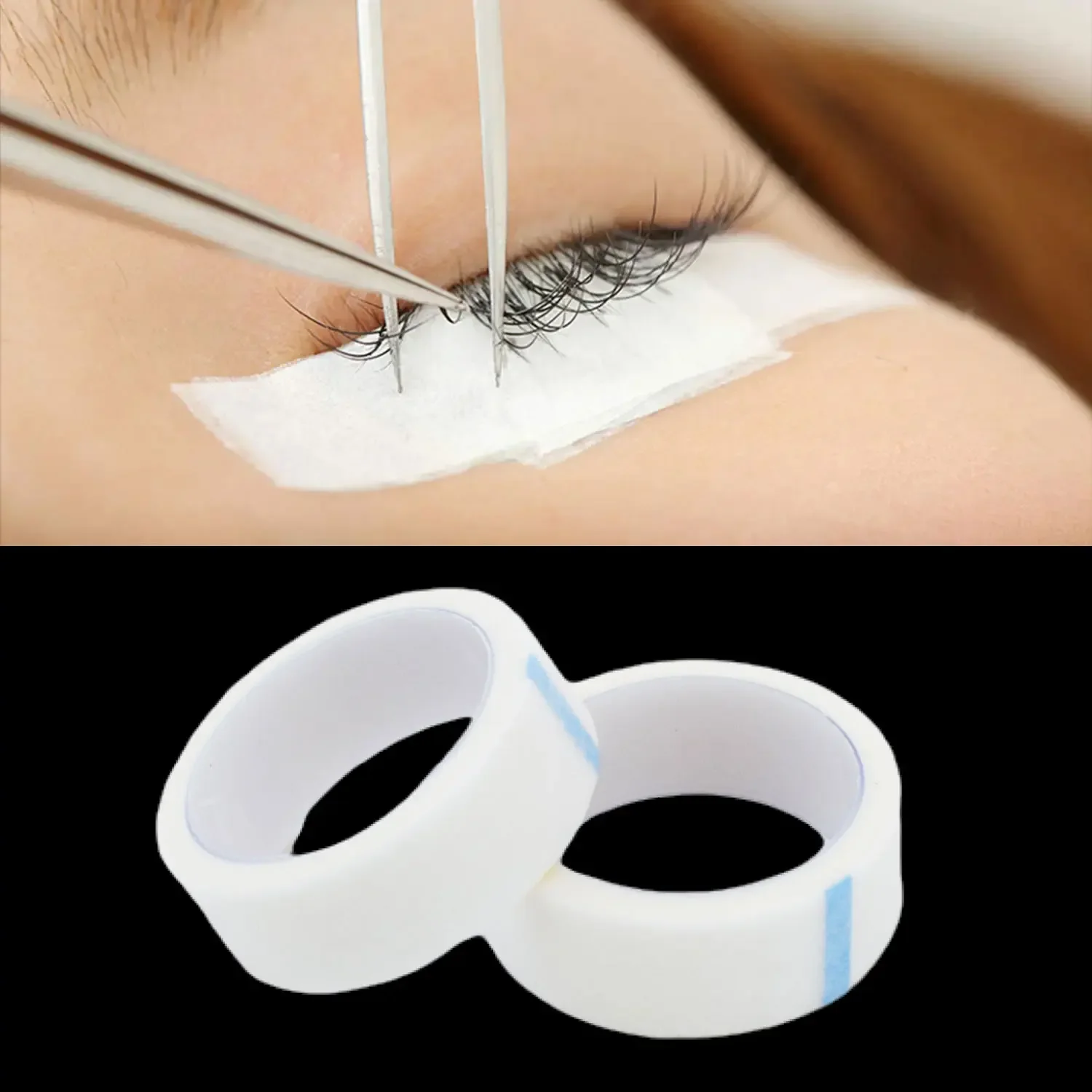 5/10/20/30/50 Gulungan Pita Kertas Ekstensi Bulu Mata Pita Perekat Kain Non-tenun Berpori untuk Tambalan Bulu Mata Palsu eyelash extension tape