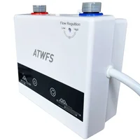ATWFS เครื่องทําน้ําอุ่นทันที 220V 4600W ไฟฟ้าแบบพกพาเครื่องทําความร้อนสําหรับห้องน้ําน้ําร้อนและ Home KITCHEN เครื่องทําความร้อน 5