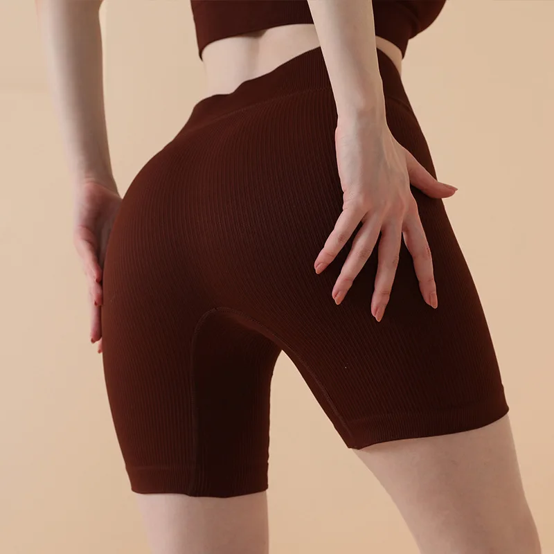

Ribbed Yoga Shorts Women Sports Pants Tights Seamless Sport Femme High Waist Leggings Workout Fitness Shorts Athletic Wear New
