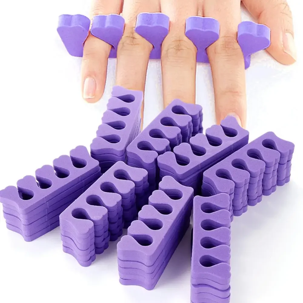 Monja 100Pcs Nail Art Soft Foam Sponge Finger Toe Separators Extending Painting Coating Anti Touch Separate Manicure Tools