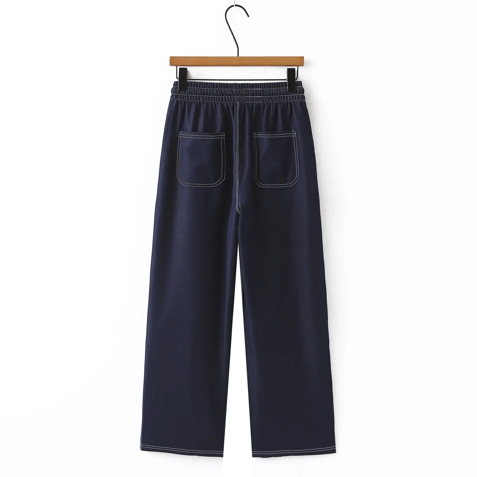 100KG New Summer Wide Leg Jeans Thin Bright Line Lyocell Denim Curved Plus Size Women's Trousers 336