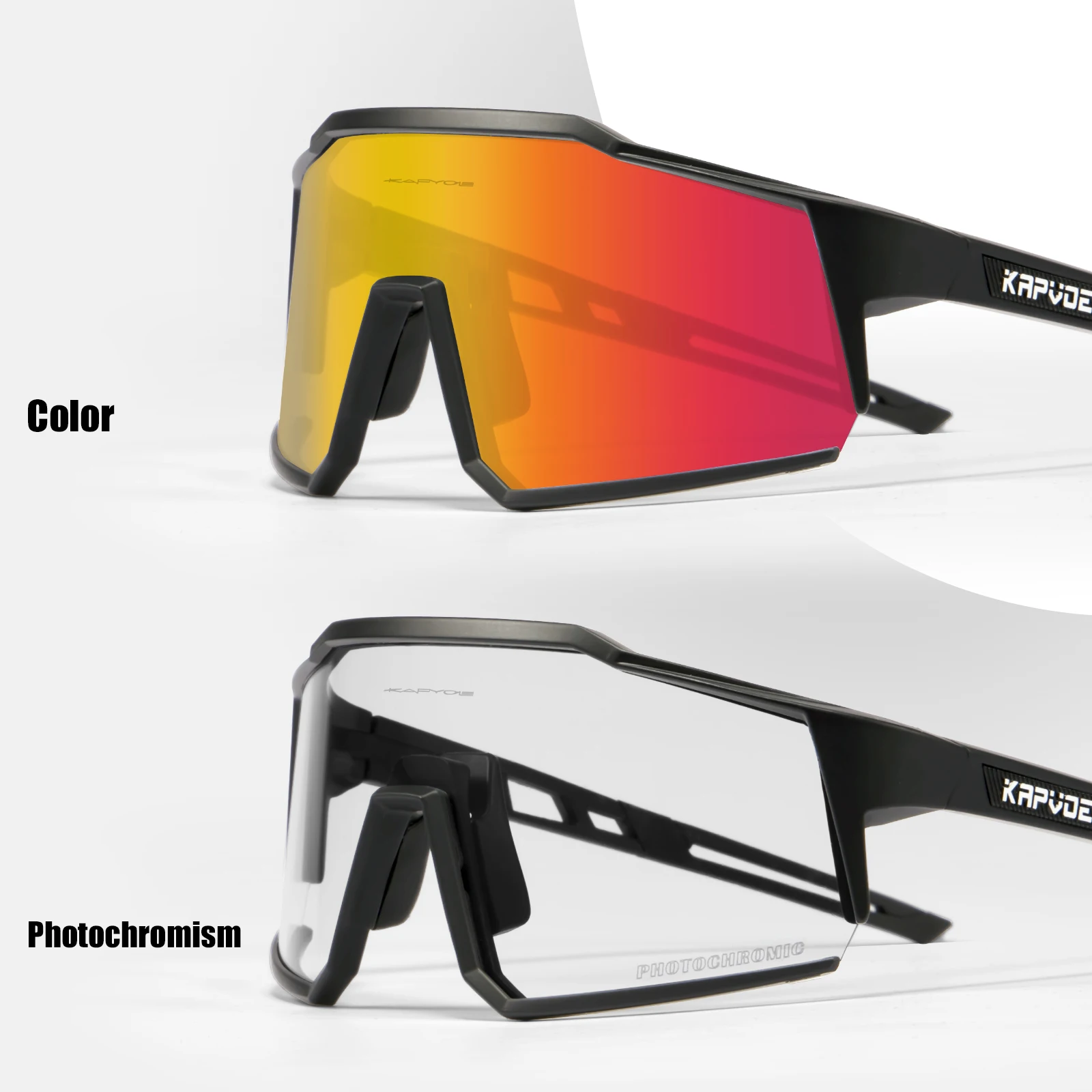 KAPVOE Lunettes Photochromiques Lunette Cyclisme Homme Femmes Velo Route  Soleil Sport VTT Running Course a Pied Base-ball Golf Football Protection :  : Sports et Loisirs