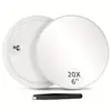 Portable 45-inch 114CM 20x 30x magnifying mirror concave mirror three-absorbent bathroom mirror for easy makeup organization 5