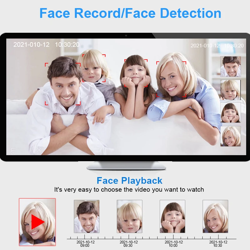 SMAR Wireless H.265 3MP HD Security Audio AI Face Detect IP 8CH NVR Video Surveillance CCTV System Wifi Camera Kit ICSee security camera