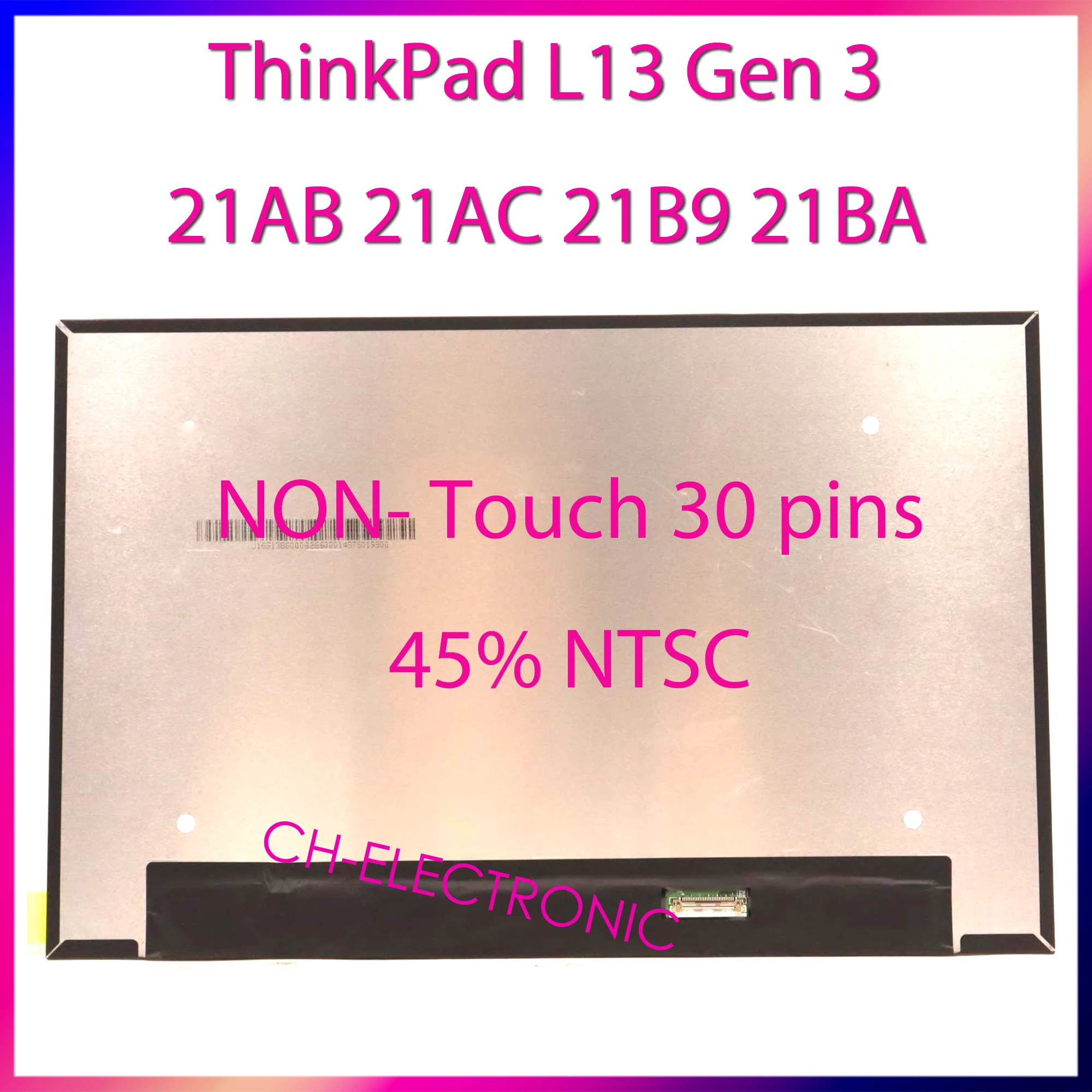 

ЖК-панель для Lenovo ThinkPad L13 Gen 3 21B3 21B4 21B9 21BA, запасной сенсорный экран для ноутбука 5D10V82422 B133UAN01.2 FHD