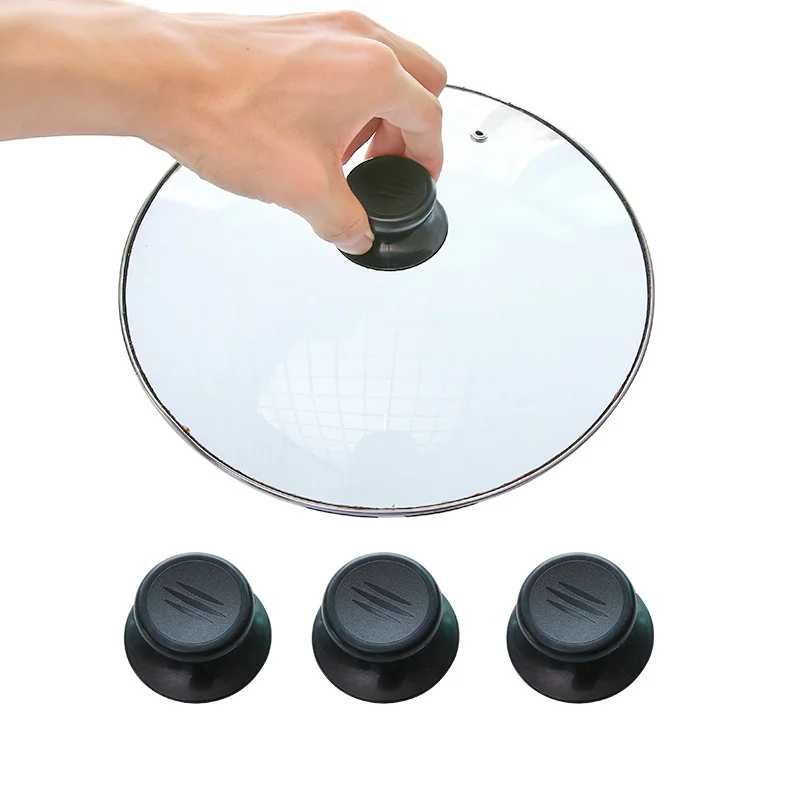 Universal Round Cookware Replacement Knobs For Pot Lids Plastic + Stainless Steel Lid Handle Kitchen Cookware Components