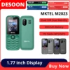 MKTEL M2023 Feature Phone with 1.77inch Display 800mAh Battery Dual SIM FM Radio Flashlight 0.08Mega Camera Senior Phone 1