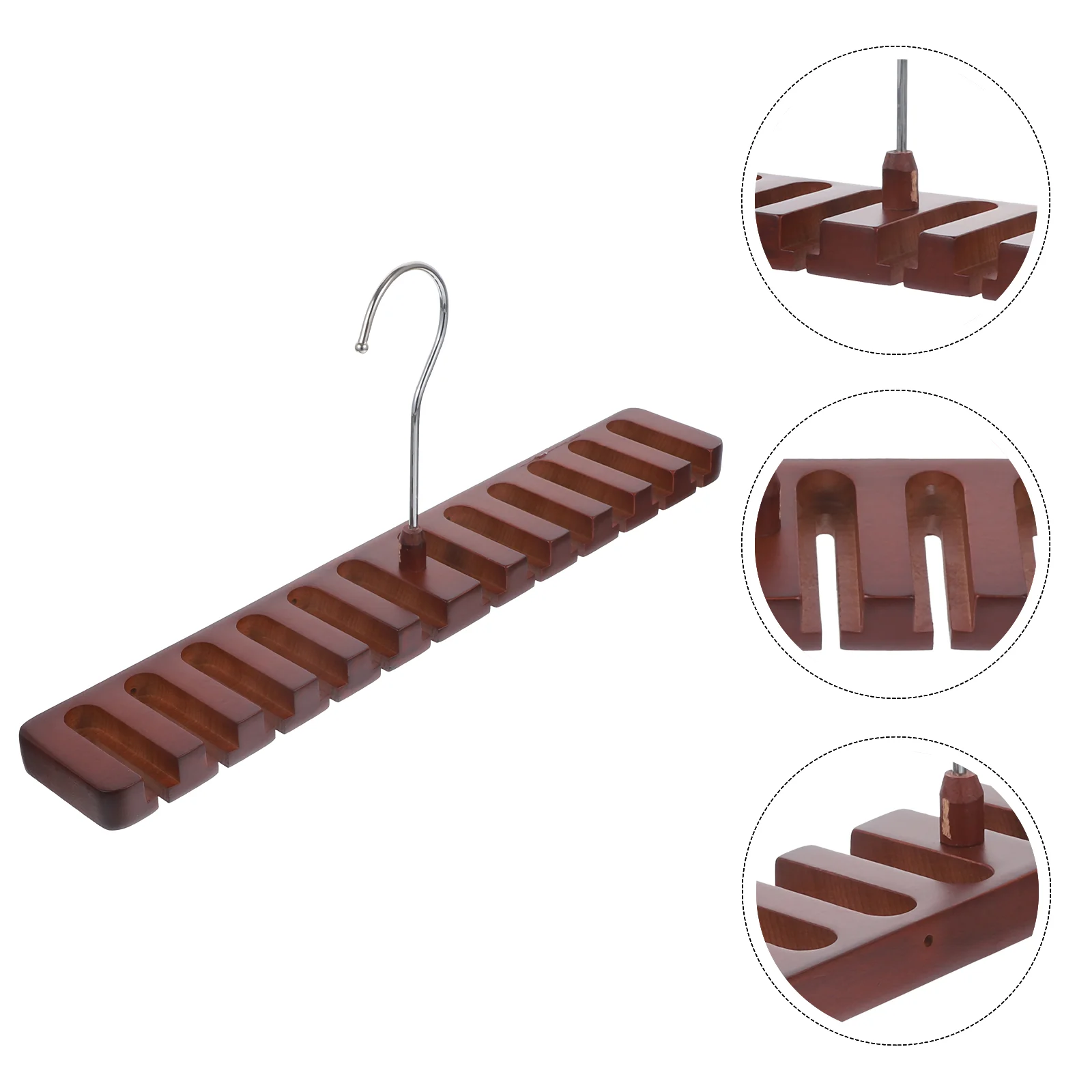 

Belt Rack Ties Closet Supply Silk Scarf Wooden Multi-function Hanger Accessory Organizer