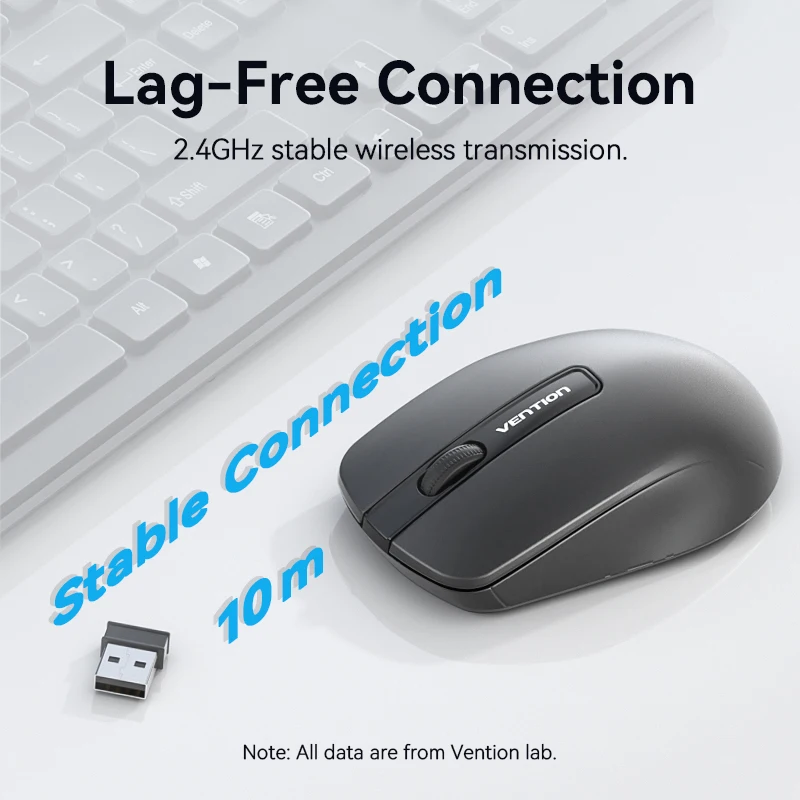 Ergonomic Wireless Mouse with USB Receiver