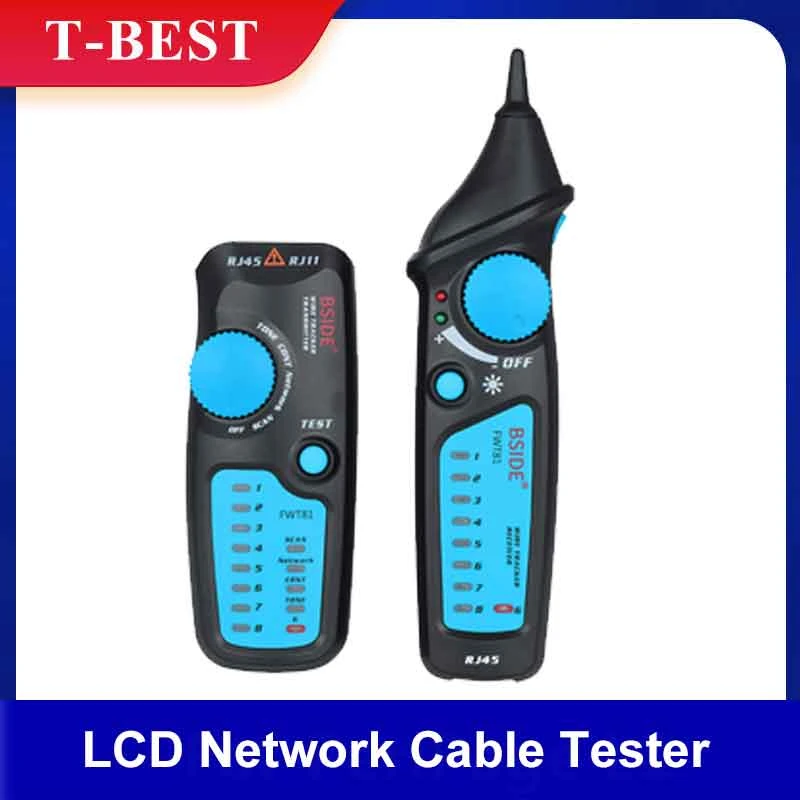 BSIDE Multi-functional LCD Network Cable Tester Wire Tracker RJ11 RJ45 Wire Network Cable Finder