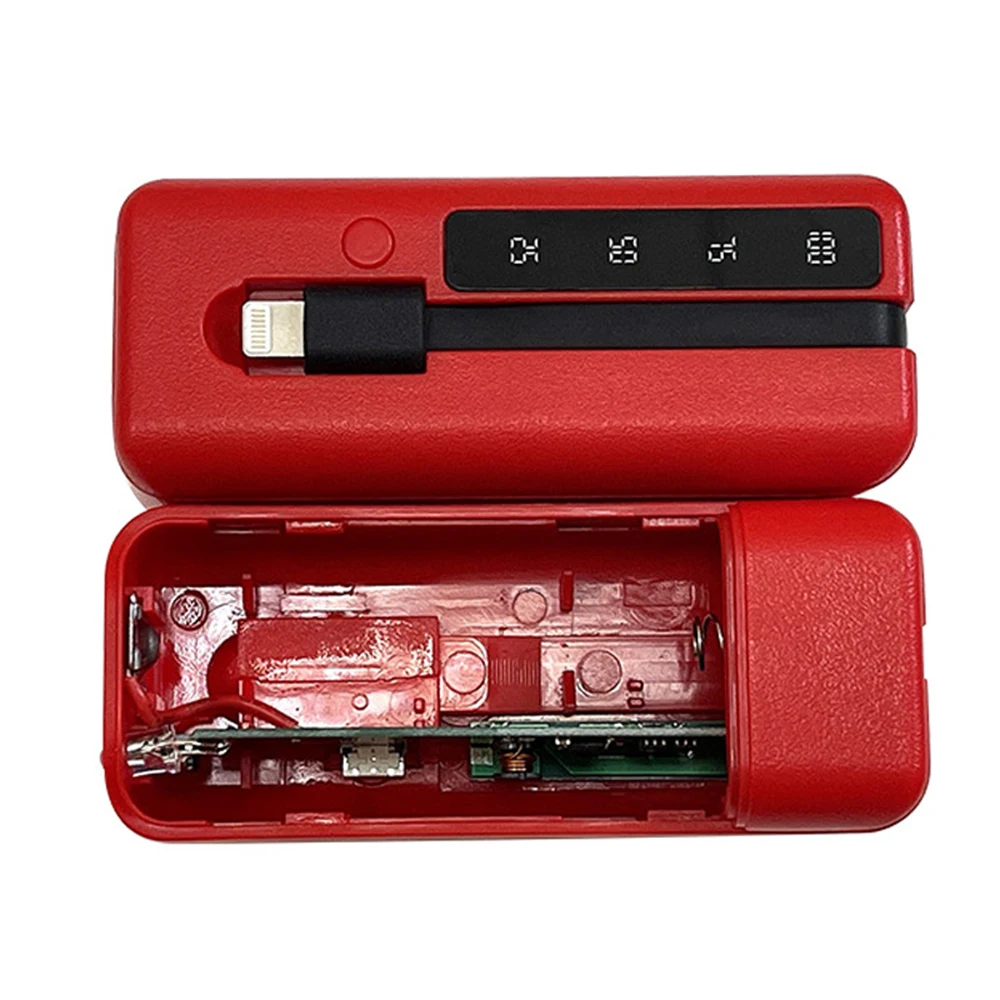 1*18650/18700/20700/21700 Lithium Battery Power Bank Case Type-C USB Charger Outer Case Plastic Shell LCD Display and Cable power bank case battery power bank box