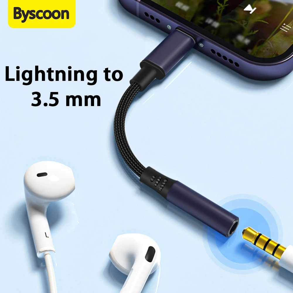 Lightning to Headphone Adapter Lightning to 3.5 mm Headphone Jack Adapter for iPhone Aux Adapter Converter Dongle Audio Cable for iPhone 14 13 12 11 X XS 8 7