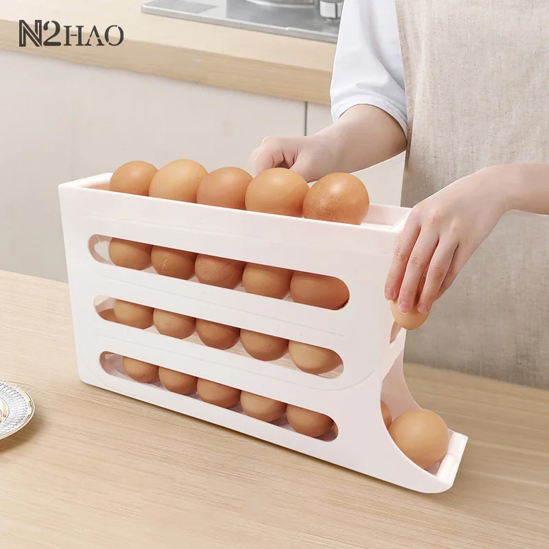 

Четырехслойная Автоматическая вращающаяся машина большой емкости для яиц кухонная столешница лоток для яиц коробка для хранения свежести Холодильник