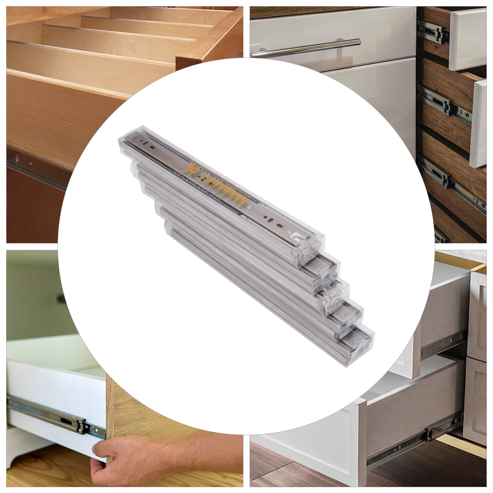 

Soft Close Drawer Slides Full Extension Side Mount 14 inch Ball Bearing Metal Rails Track Guide Glides Runners Heavy Duty