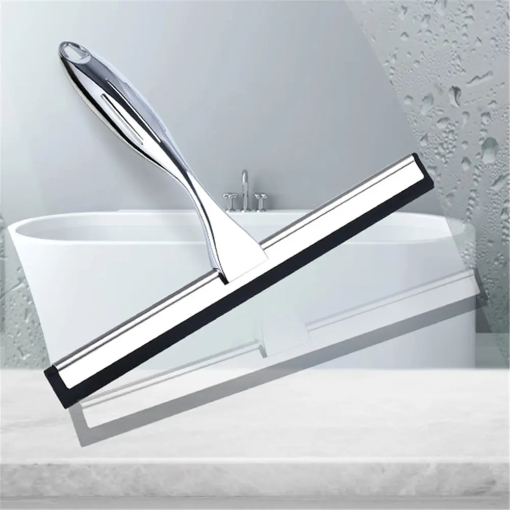 Shower Squeegee 10'' 12'' 14'' INCH Stainless Steel Silicone Rubber Scraper With Hook Door Class Window Windshield window cleaning squeegee cleaning scraper silicone scraper glass scraper glass window scraper cleaning squeegee shower squeegee scraper tool scraper cleaner