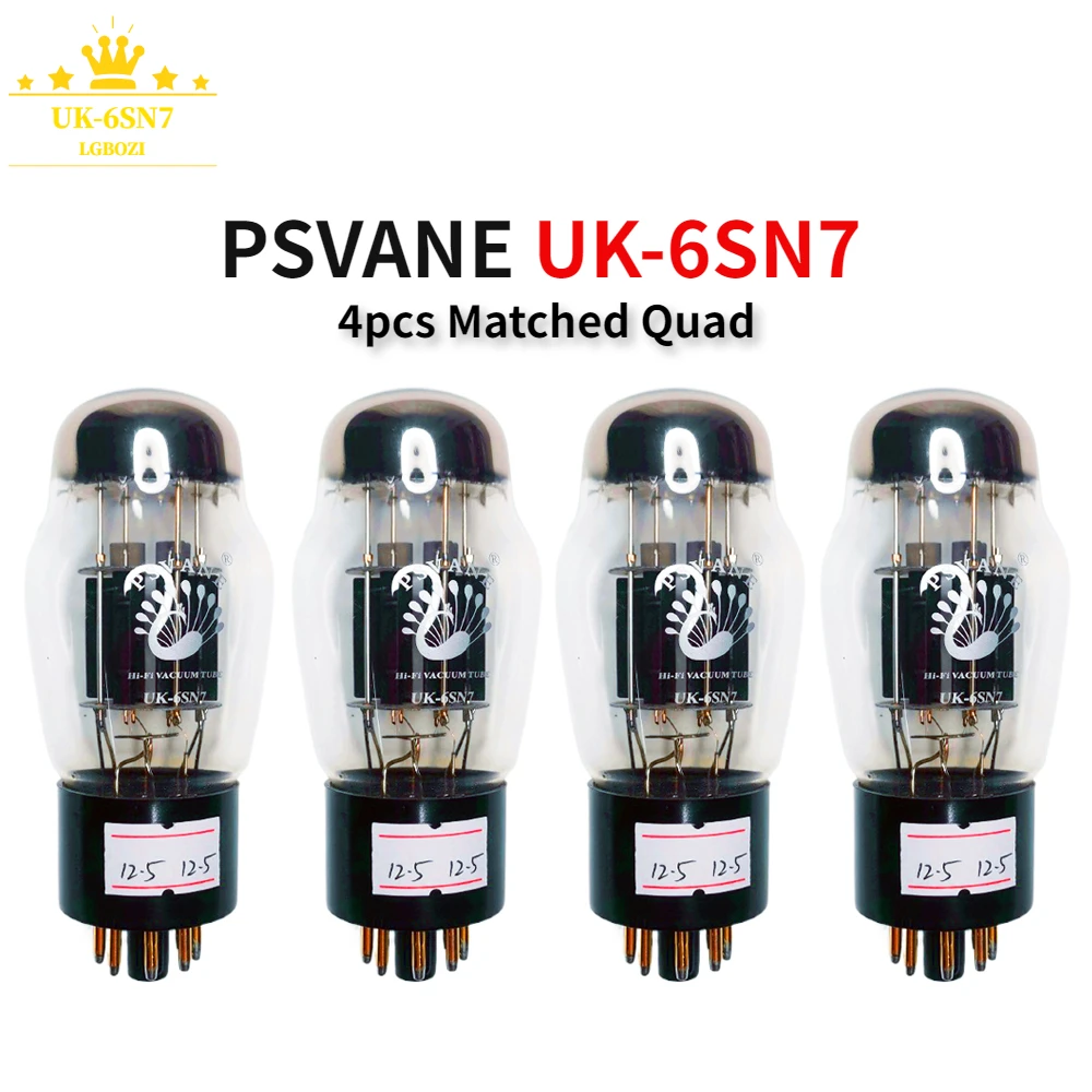 PSVANE UK-6SN7 Vacuum Tube Replacement 6N8P 6SN7GT 6SN7 CV181 Tube Upgrade 6H8 UK Black Seat Gold Foot Upgrade 3