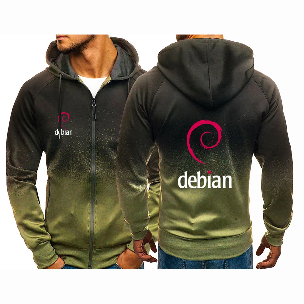 Cotton Gradient Hoodie Sweatshirt for Men