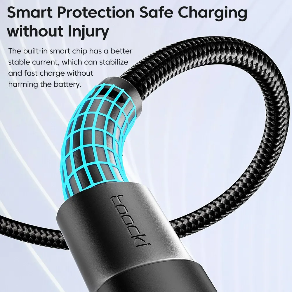 Toocki 2PCS 3A USB Type C Cable For Realme Xiaomi Samsung Fast Charging Wire USB C Charger Data Cord For iPad Samsung Poco 1m 2m Best Sellers In Phones Accessories