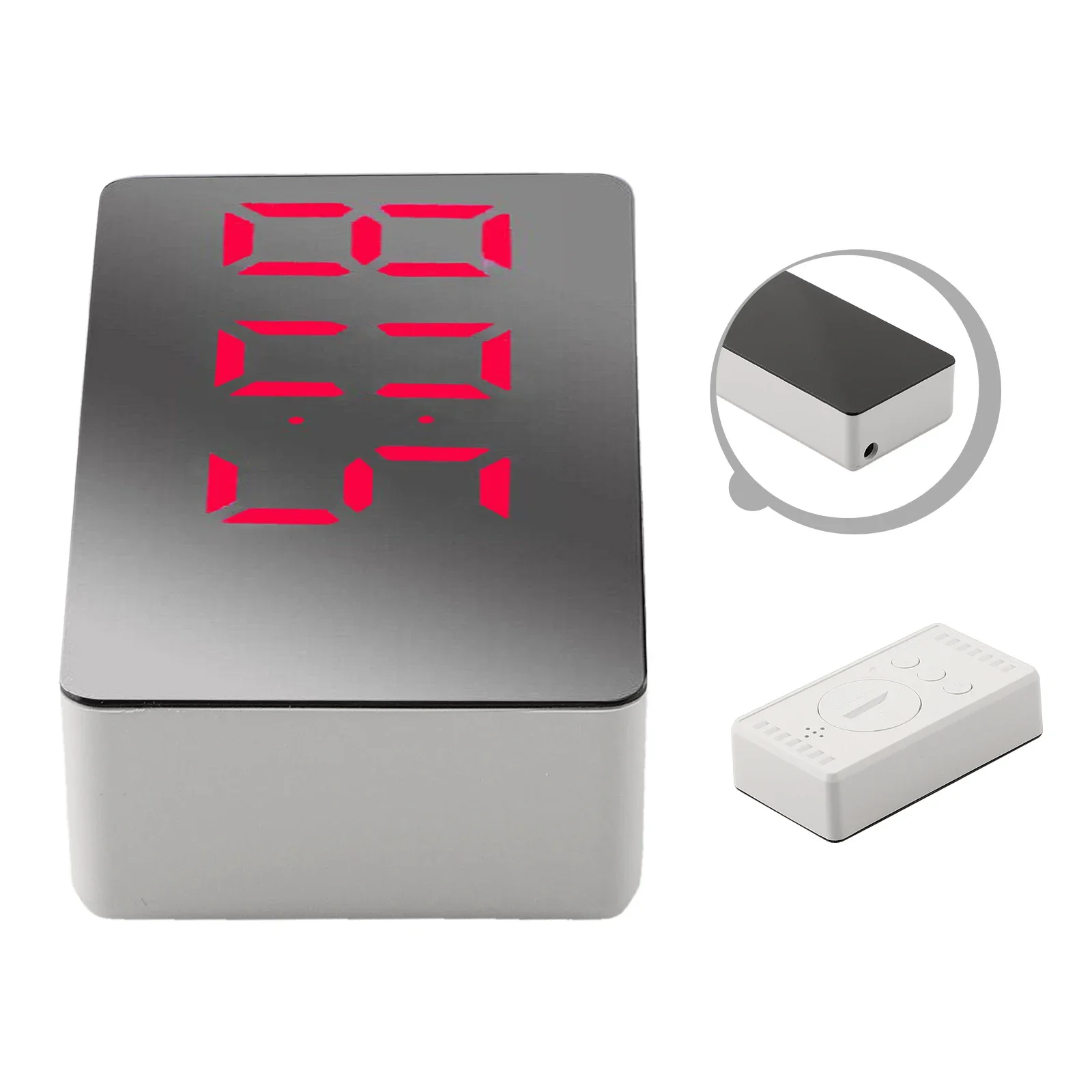LED Mirror Table Clock Digital Alarm Red Light Snooze Display Time Night Light Desktop USB Alarm Clock 5V Home Decor