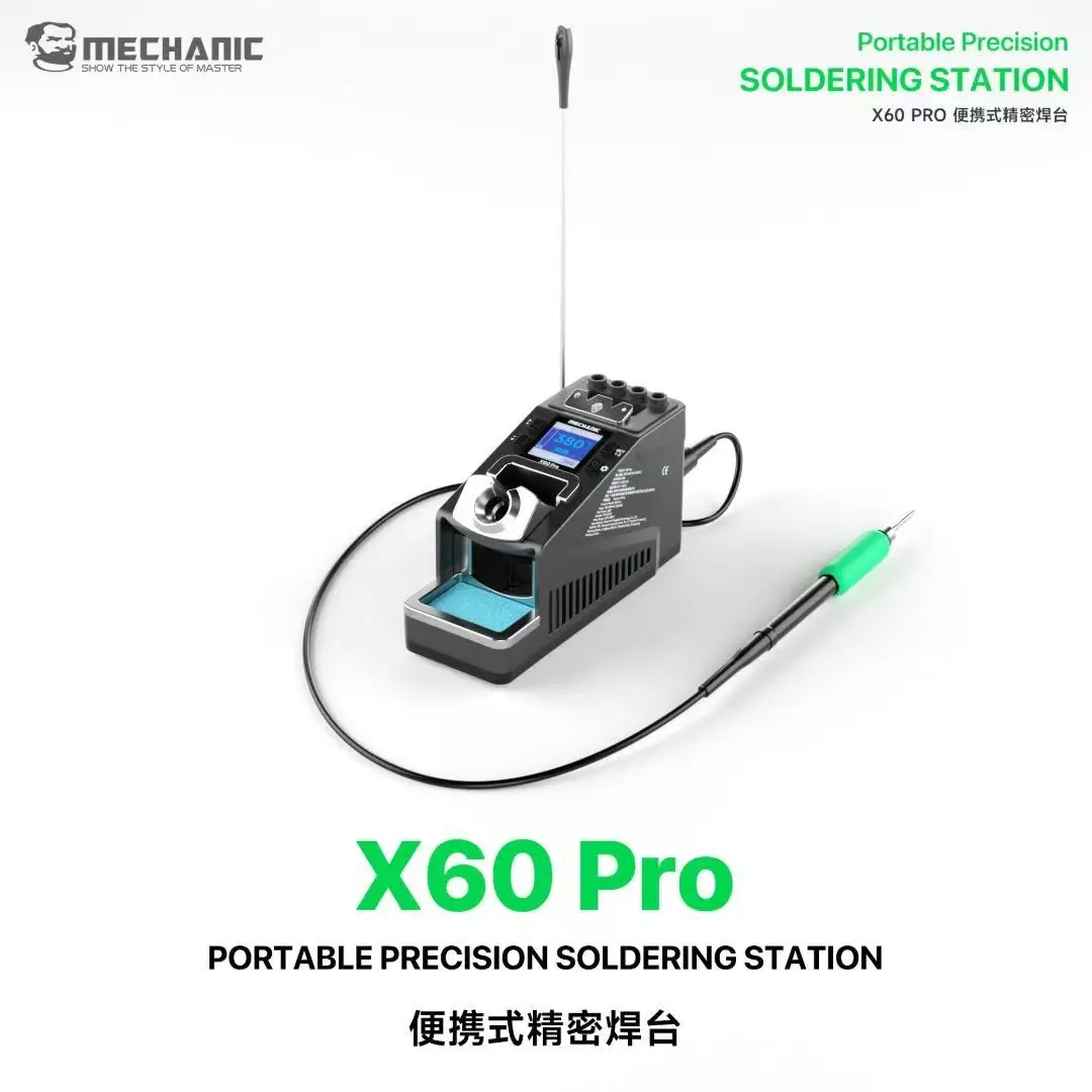 MECHANIC X60 Pro 휴대용 정밀 납땜 스테이션 60W 빠른 가열 전자제품 용접 수리용 210/115 핸들 호환