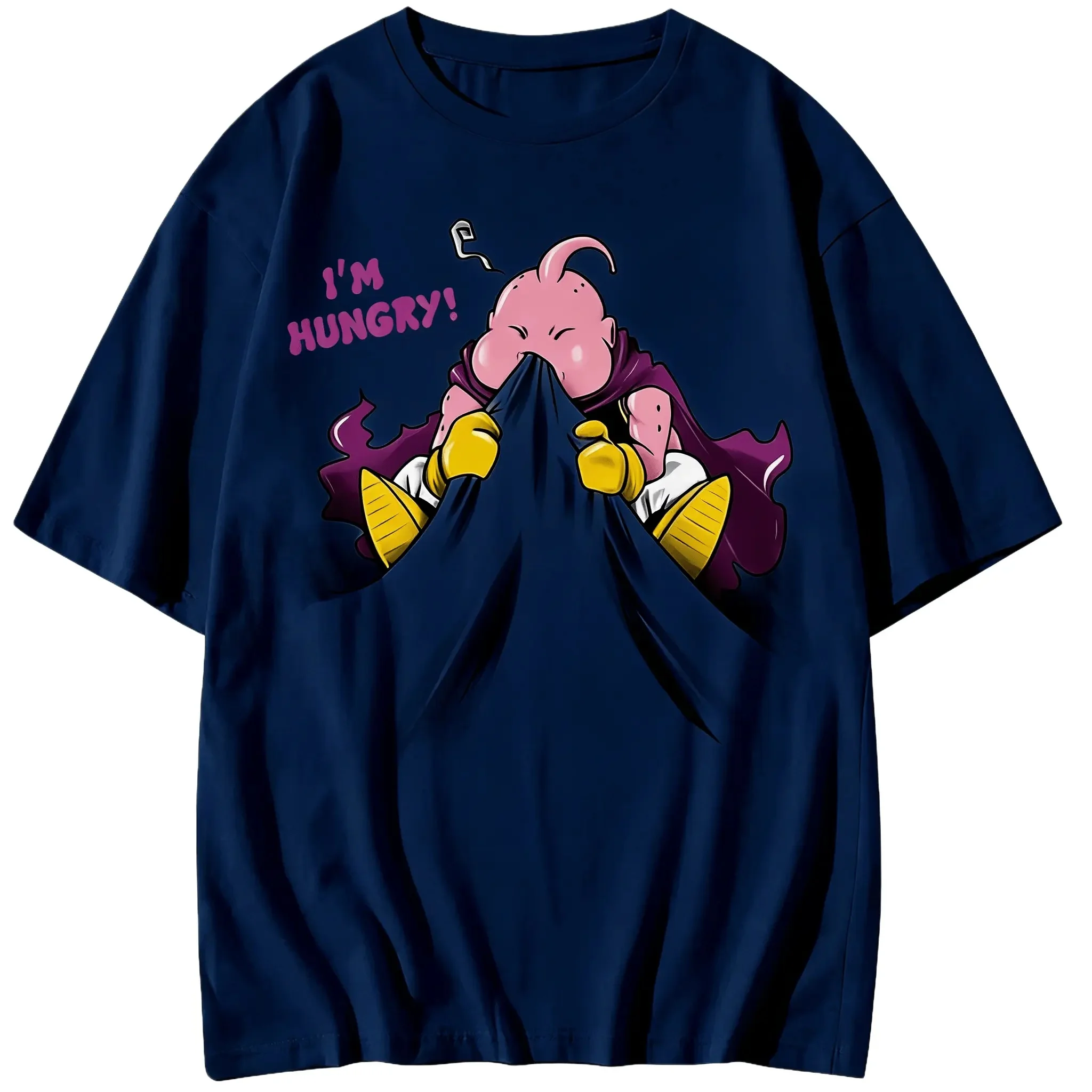 2026 Sommer Dragon Ball Majin Buu Vintage Anime T-Shirt Herren Reine Baumwolle Lässiges Lockeres Sport-Alltags-Oberteil – Detail 8