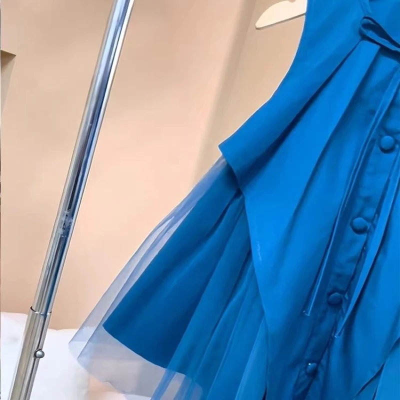 فساتين صيفية للأطفال موديل 2025 بدون أكمام غير منتظمة للفتيات فستان الأميرة الشبكي المرقعة ملابس أطفال ملابس أطفال 4 5 6 7 8 9