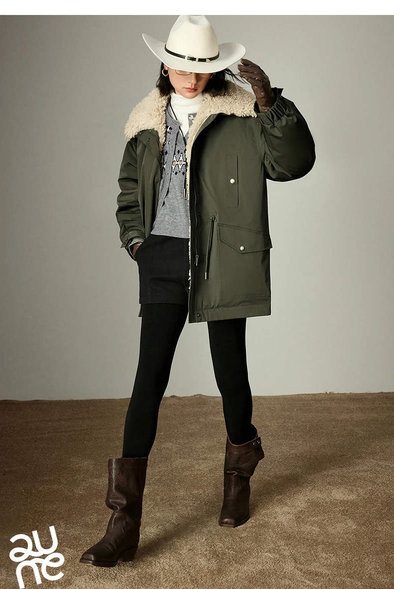 TOYOUTH Women's Down Jacket 2025 Winter New 90% Down Teddy Fleece Jacket Retro Barn Style Warm Outerwear