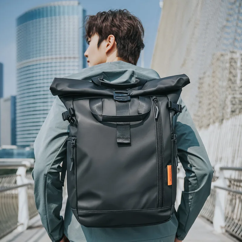 KK 2024 New Men's, Fashionable Computer Student Backpack, Large Capacity City Travel Bag, Waterproof Oxford Cloth Men's Backpack