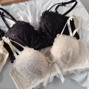 Anti Sagging Bralette Mujer Seamless Bras for Women Sexy Lingerie Korean Push Up Bra Brassiere Black Underwear Cute Korean Style 1