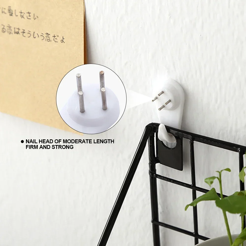 20Pcs White Photo Frame Hanging Hook Painting Hook Plastic Invisible Wall Hooks Mount Photo Picture Nail Hanging Hangers,wall hooks,picture frame hangers,hanging hooks
