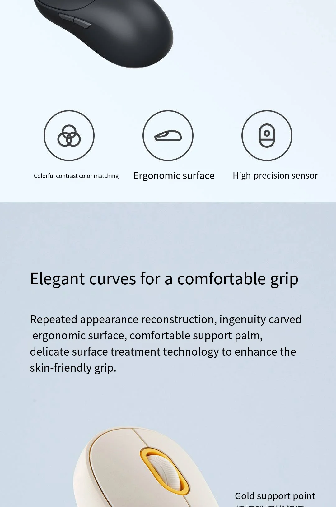 Xiaomi Wireless Mouse 3 Dual Mode 1200DPI description image 2